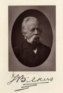 104052 Portret van J.W. Bilders, geboren 1811, kunstschilder geboren te Utrecht, overleden 1890. Borstbeeld rechts, in ovaal.